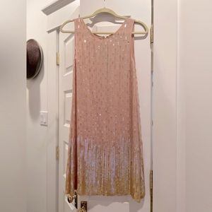 Alice + Olivia Embellished Sequin Shift Dress Sz Small